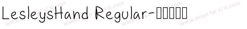 LesleysHand Regular字体转换